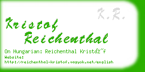 kristof reichenthal business card